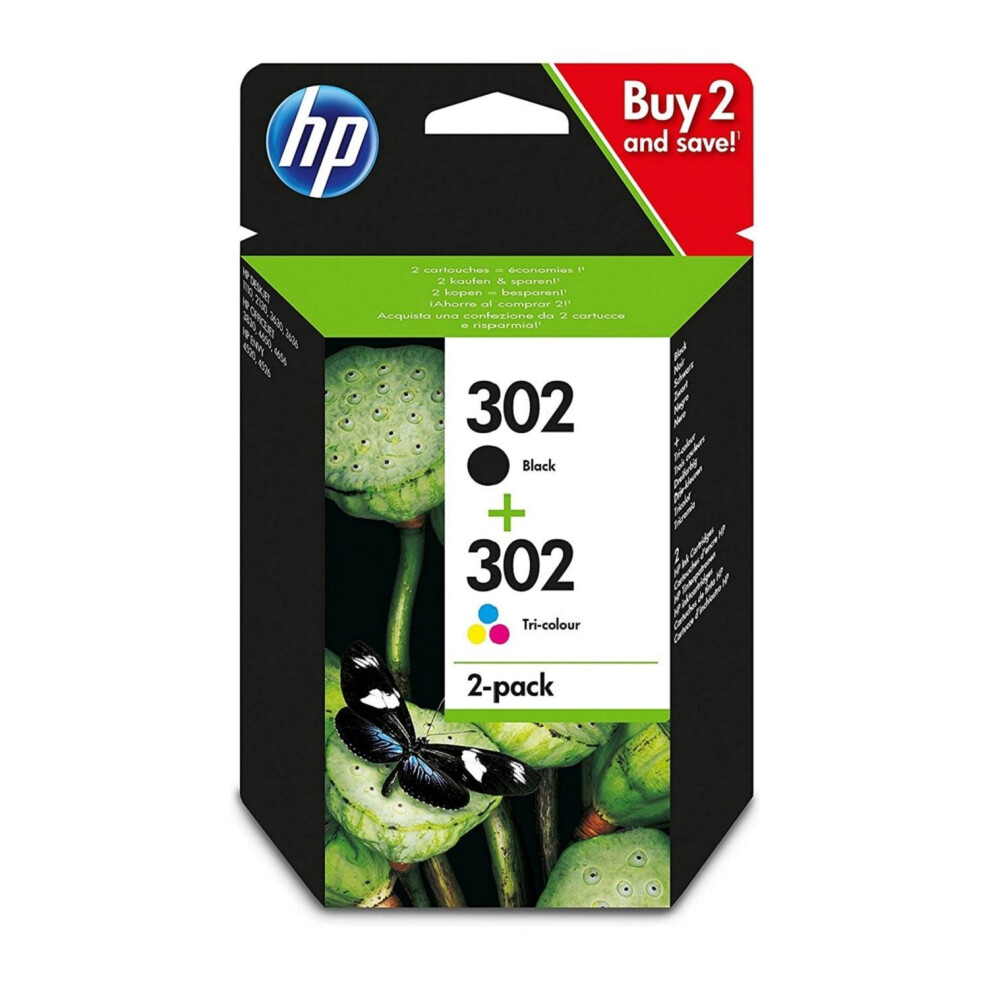 Photos - Printer Part HP 302 2-pack Black/Tri-color Original Ink Cartridges  X4D37AE (X4D37AE)