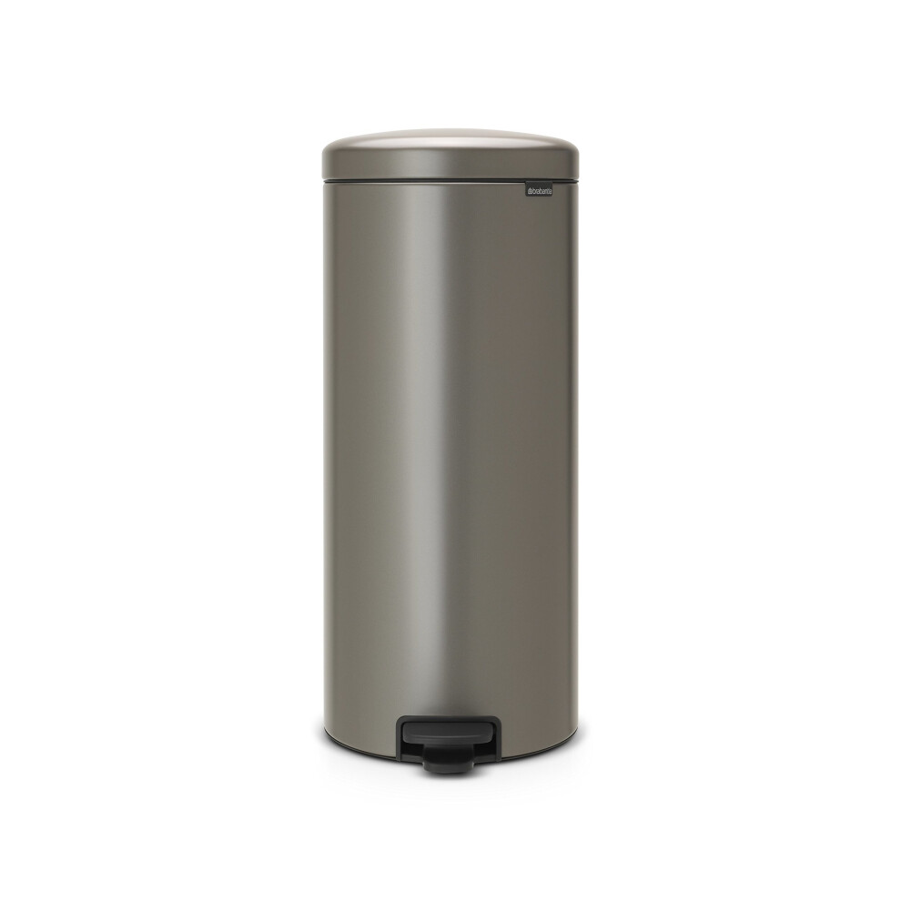 Brabantia Pedal Bin Newicon With Plastic Inner Bucket, 30 Litre - Platinum