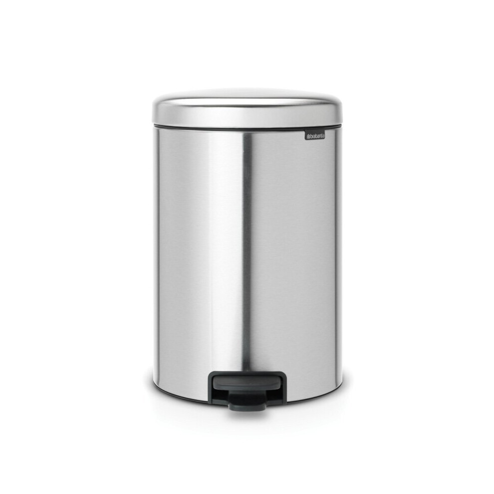 Brabantia Pedal Bin newIcon with Plastic Inner Bucket, 20 Litre - Matt Steel Fingerprint Proof