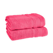 Allure Bath Fashions Luxury Supersoft Egyptian Cotton Towels 2 x Absorbent and Quick Dry Hand Towels Set 50 x 85cm 500gsm in Hot Pink, Cerise (2x...