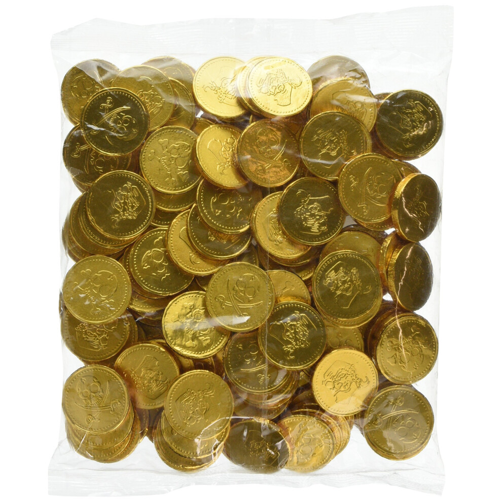 Milk Chocolate Gold Pirate Coins 1kg Bag (Approx 135 coins)