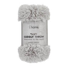 Catherine Lansfield Cuddly Throw Silver, 150x200cm