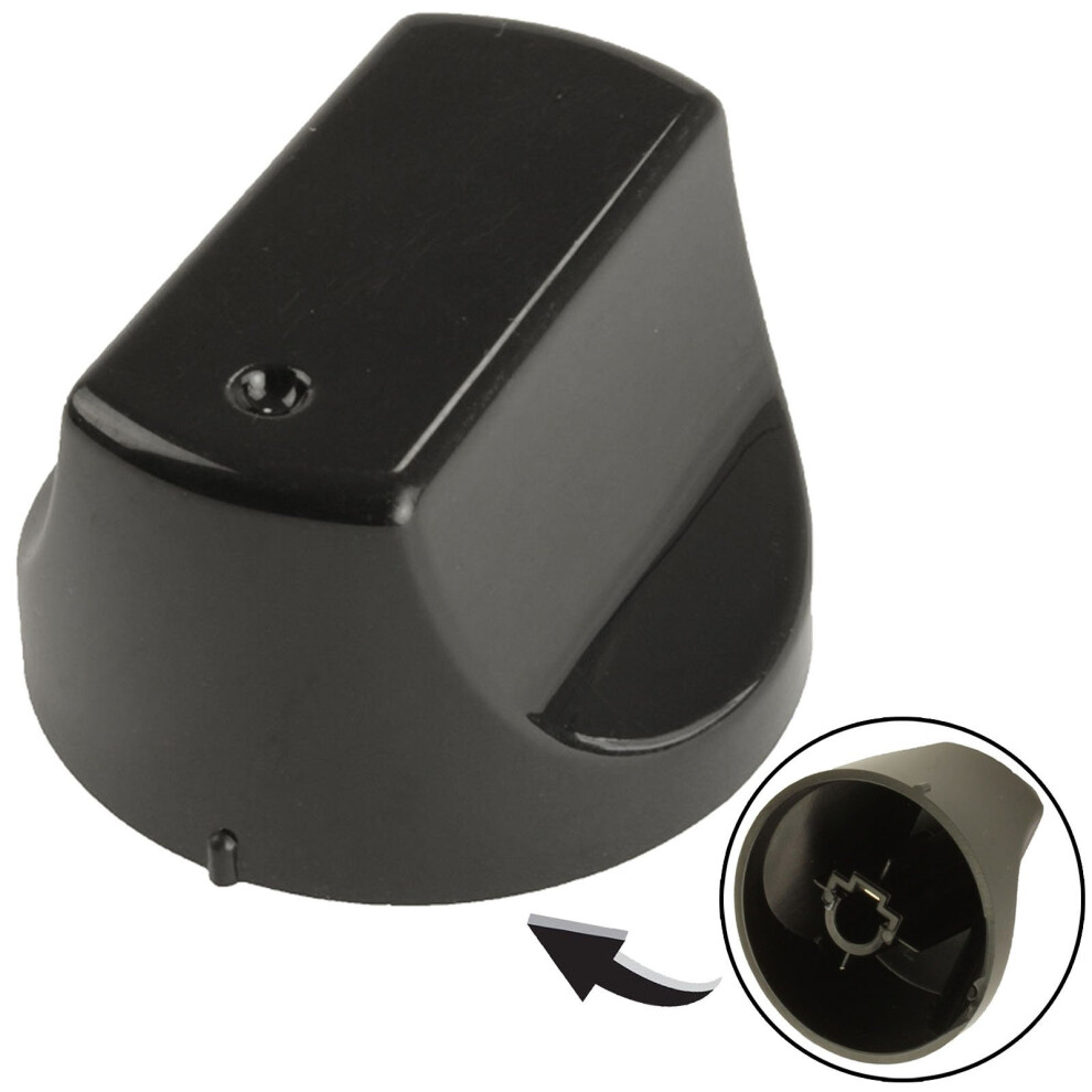 SPARES2GO Black Control Knob Switch for Hotpoint Oven Cooker - Premium Replacement Part 019-DVF-1256