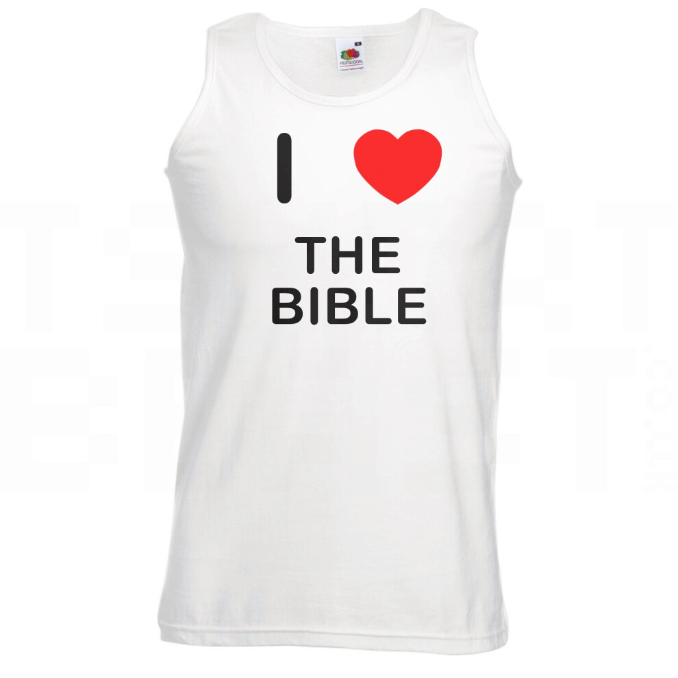 (White, XL) I love The Bible - Quality Printed Cotton Gym Vest-image-OPC-PP9MWS-NEW