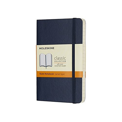 Moleskine Sapphire Blue Pocket Ruled Notebook Soft