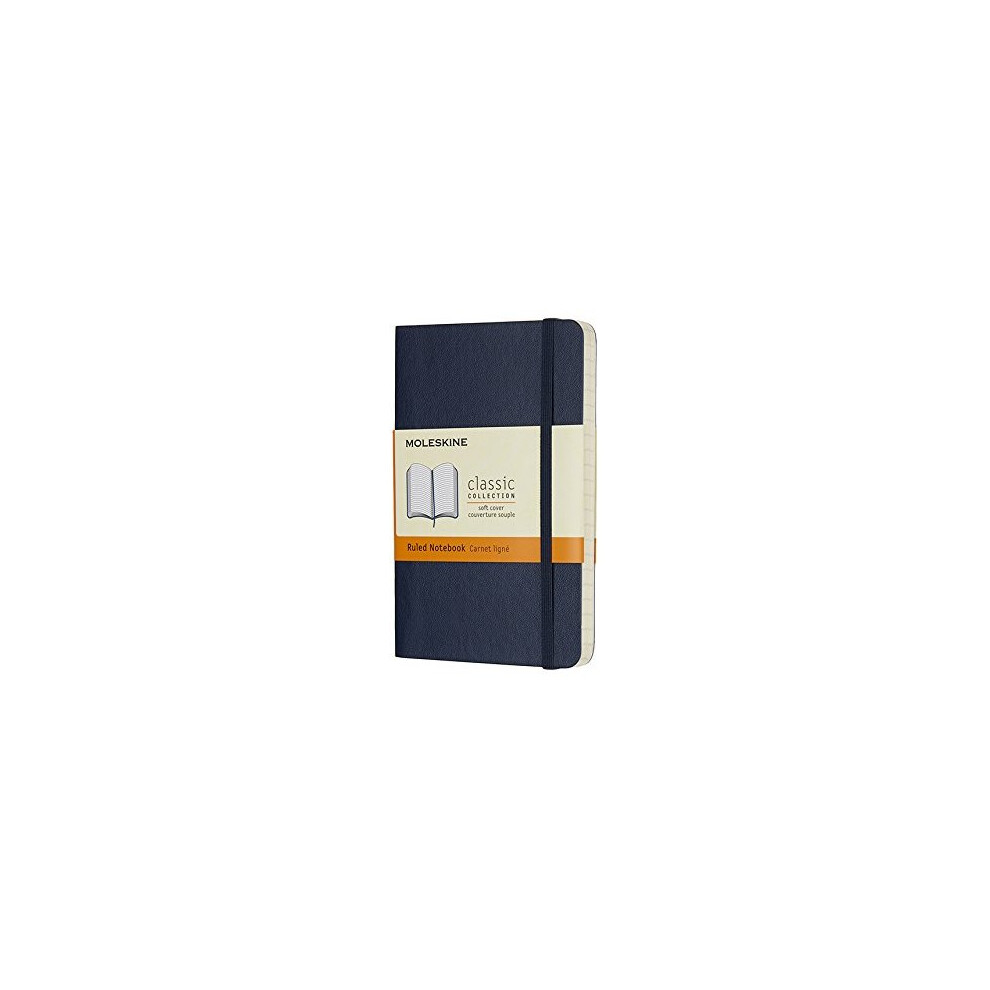 Moleskine Sapphire Blue Pocket Ruled Notebook Soft