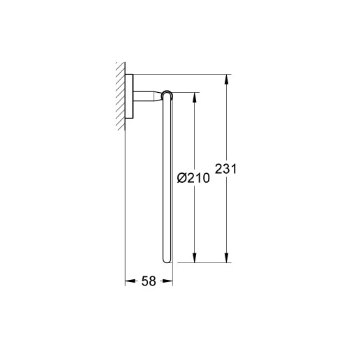 Grohe Grohe Bau Cosmopolitan Towel Ring, 40460001 2