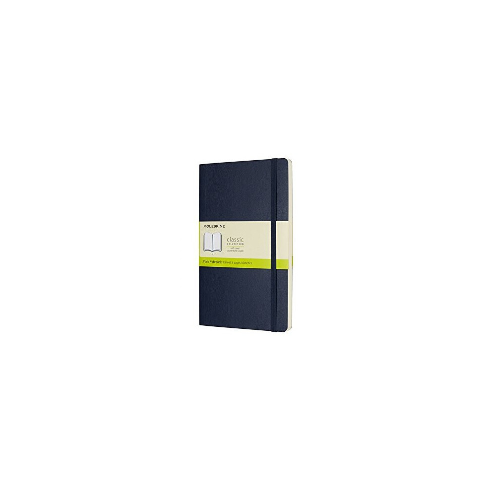 Moleskine Blue Sapphire Plain Notebook Soft Large