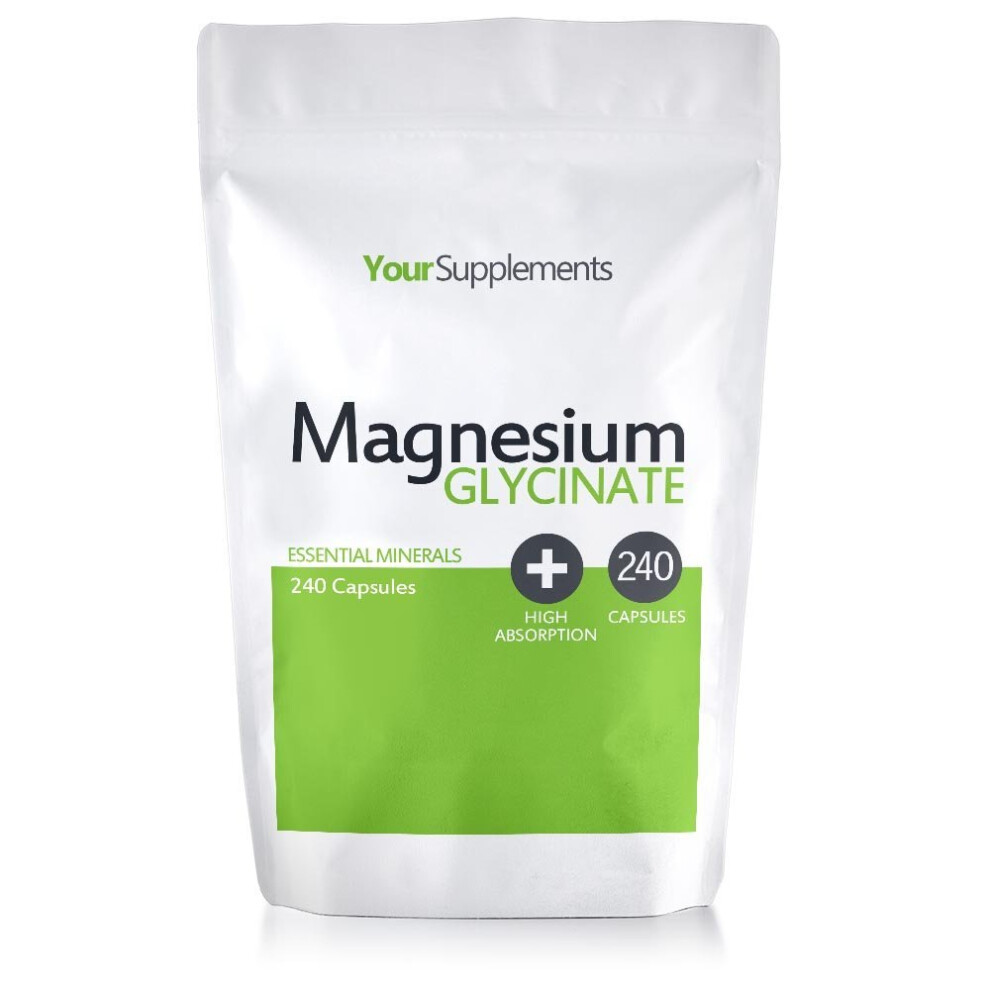 Your-Supplements Your Supplements - Magnesium Glycinate - Pack Of 240 Capsules