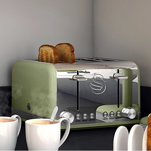 Swan Swan Retro ST19020GN 4 Slice Toaster - Green 1