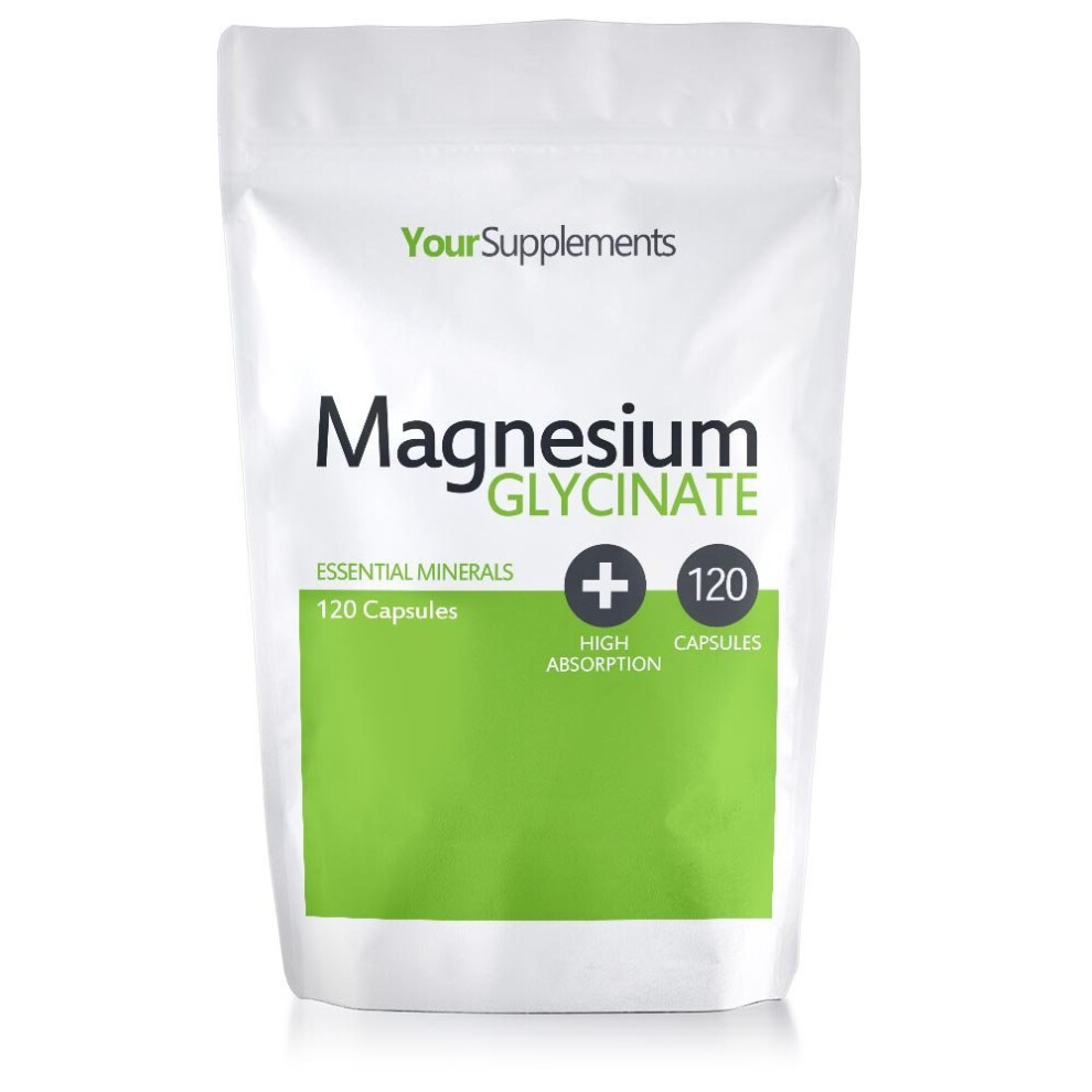 Your-Supplements Your Supplements - Magnesium Glycinate - Pack Of 120 Capsules
