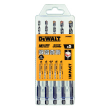 Dewalt monikäyttöporanterä, 5 kpl:n sarja DT60099-QZ iskunkestävä, 1 kpl:n pakkaus, hopea