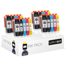 Compatible 20 Ink Cartridges with Chip and Level Indicator with Canon PGI-550 / CLI-551 for Canon Pixma IP-7200 IP-7250 IX-6800 IX-6850 MG-5400...