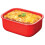 Sistema Sistema Microwave Rectangular Container, 525 ml - Red/Clear 4