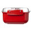 Sistema Sistema Microwave Rectangular Container, 525 ml - Red/Clear 2