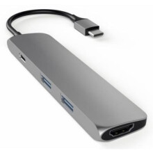 Dockingstation - Satechi - Slim Aluminium Multi-Port Adapter - USB-C - 4K Ultra HD