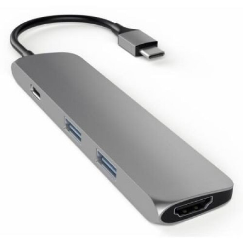 Dockingstation - Satechi - Slim Aluminium Multi-Port Adapter - USB-C - 4K Ultra HD