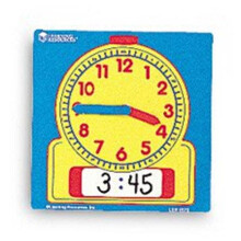 LEARNING RESOURCES LER0572 WRITE-ON/WIPE-OFF CLOCKS STUDENT-10/PK 4-1/2 SQUARE