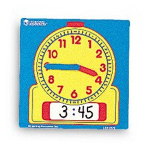 Learning Resources LEARNING RESOURCES LER0572 WRITE-ON/WIPE-OFF CLOCKS STUDENT-10/PK 4-1/2 SQUARE