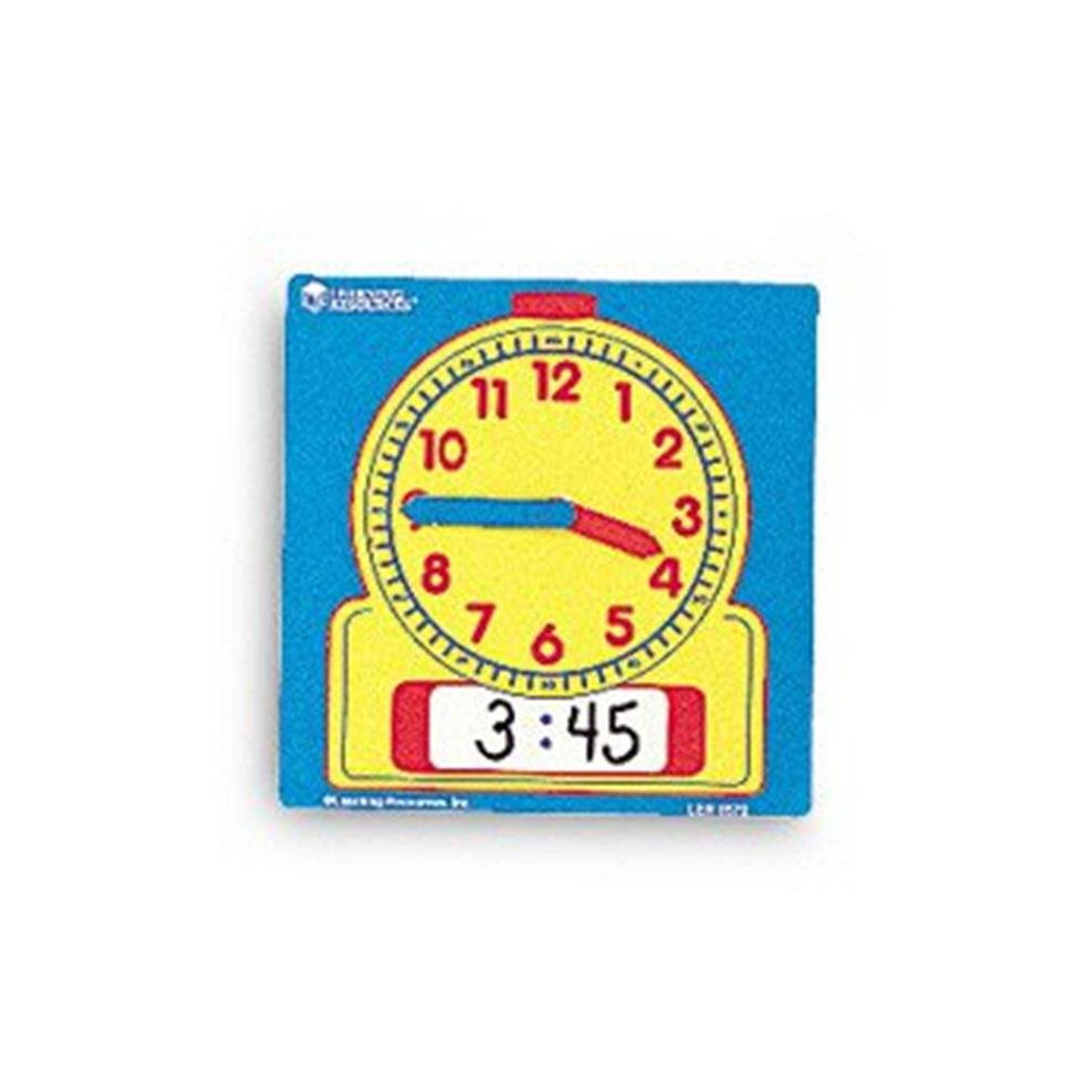 LEARNING RESOURCES LER0572 WRITE-ON/WIPE-OFF CLOCKS STUDENT-10/PK 4-1/2 SQUARE