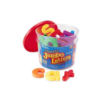 LEARNING RESOURCES LER0451 JUMBO MAGNETIC LETTERS LOWERCASE-40/PK 2-1/2 BUCKET