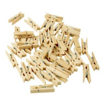 50 x Mini Wooden Craft Pegs, Clothes Pegs, Mini Wooden Pegs, Decorative Pegs, Size: approx.2.5 cm.