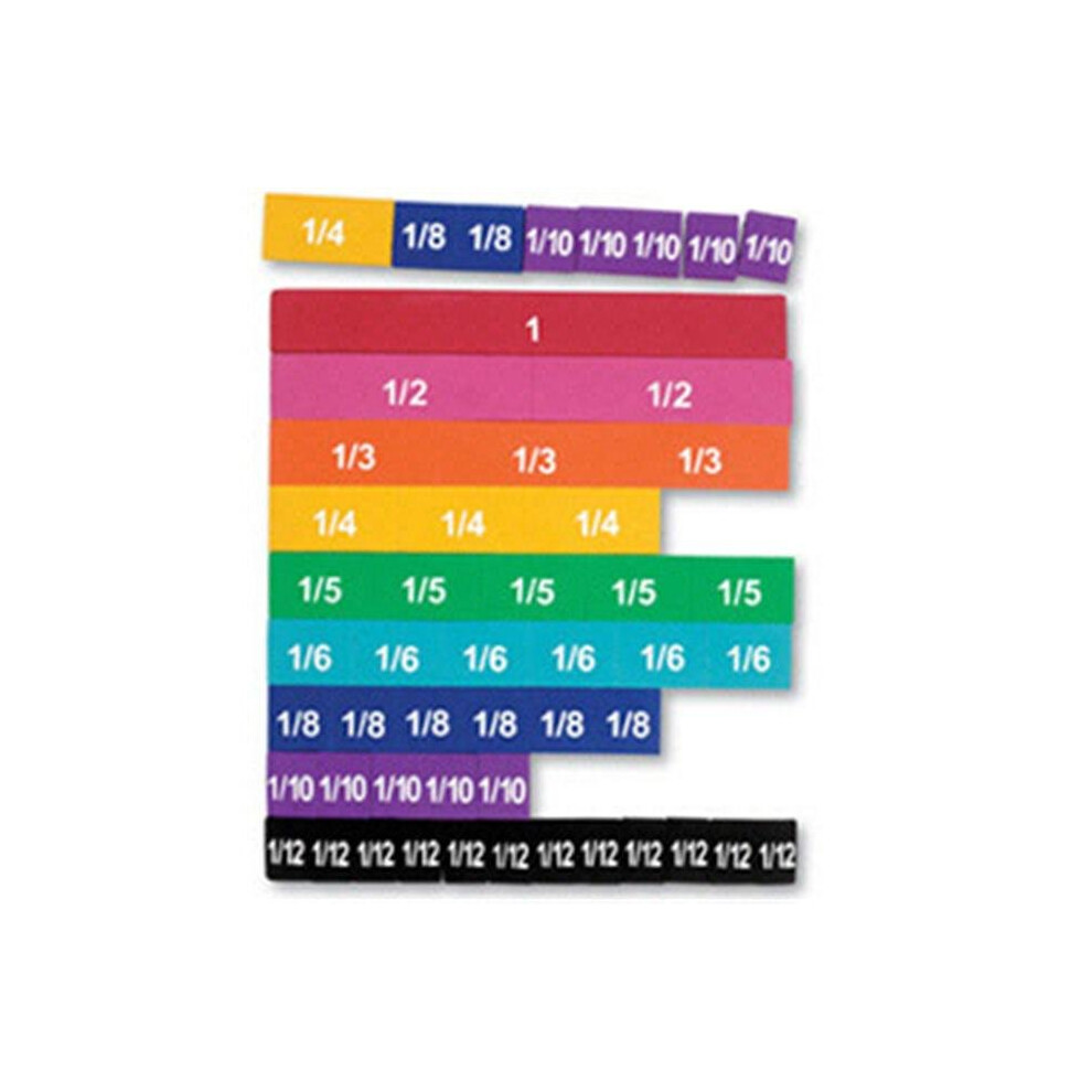 LEARNING RESOURCES LER0611 SOFT FOAM MAGNETIC RAINBOW FRACTION-TILES