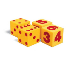 LEARNING RESOURCES LER0411 GIANT SOFT CUBES DOT-2/PK 5 SQUARE