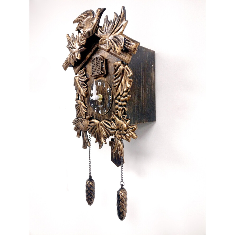 Walplus Vintage Look Cuckoo Clock Wall Art Home Living room kitchen Office Décor Restaurant Cafe Hotel Decoration, Brown