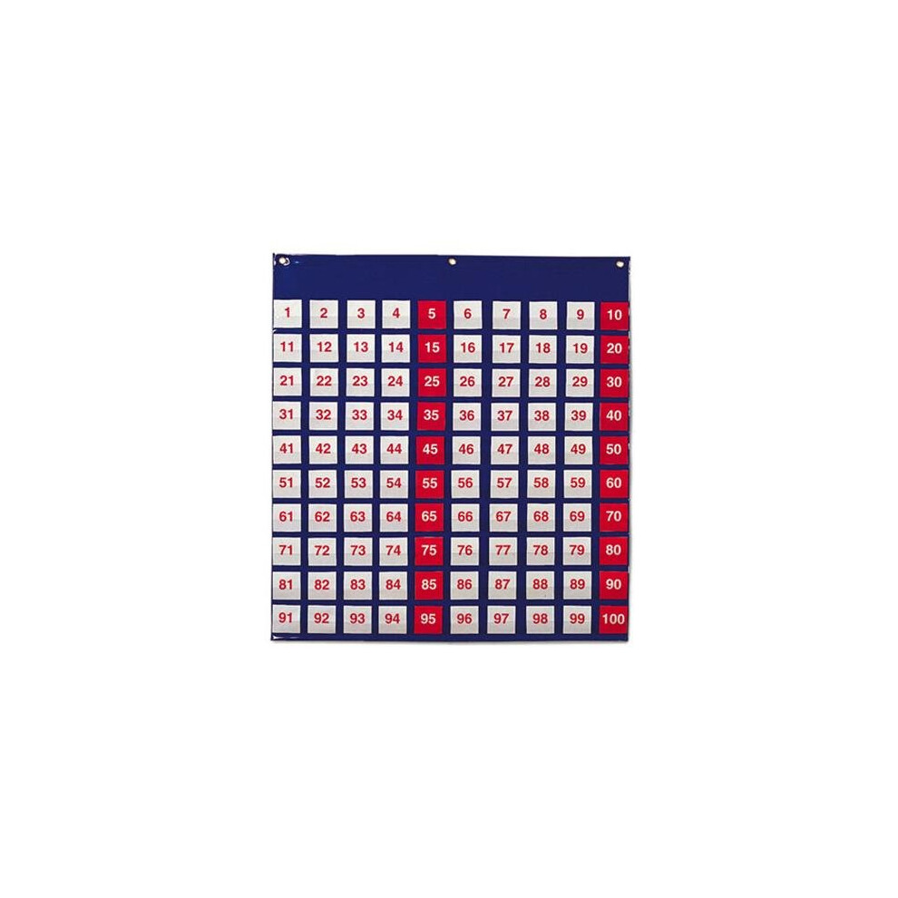 LEARNING RESOURCES LER2208 POCKET CHART HUNDREDS-26H X 27-1/2