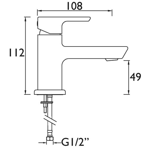 Bristan Bristan COB SMBAS C Cobalt Small Basin Mixer, Chrome 2