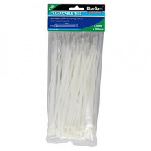 Blue Spot 40053 4.8 x 200 mm Cable Ties - Clear (100-Piece)