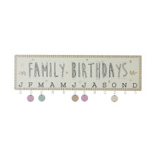 Love Life Hanging Plaque With Discs - Family Birthdays