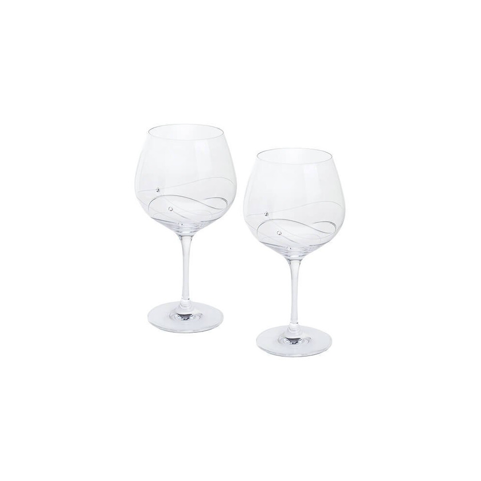 Dartington Crystal - Glitz Crystal Gin and Tonic Copa Glasses, Set of 2 x 610ml - Gift Boxed