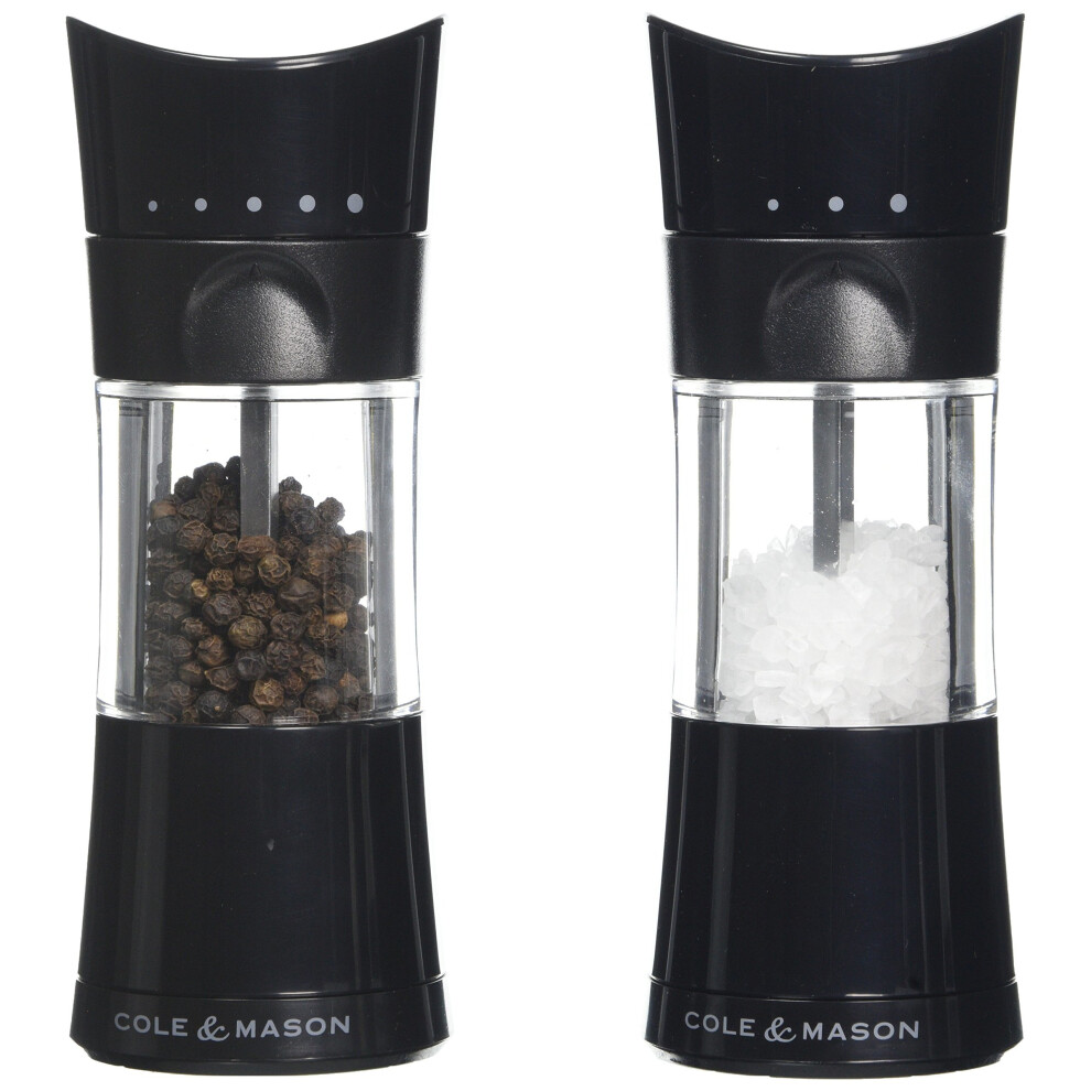 Cole & Mason Harrogate Inverta Salt and Pepper Mill Gift Set, Black, 15 cm