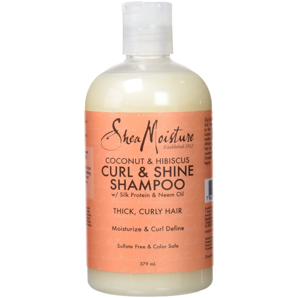 Shea Moisture Coconut and Hibiscus Curl and Shine Shampoo, 379 ml