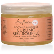 SheaMoisture Coconut & Hibiscus Curling Gel Souffle, 326 ml - Finish, Defines Curls, Agave Nectar & Flax Seed Oil, Fair Trade Shea Butter (SD21043)