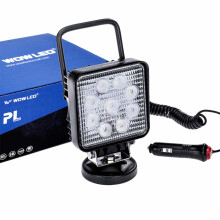 WOWLED 27W Portable LED Work Light Flood Lamp with Magnetic Base for Car, Off-road, Truck, Boat, Tractor, Truck, Engineering Vehicle, Maintenance,...