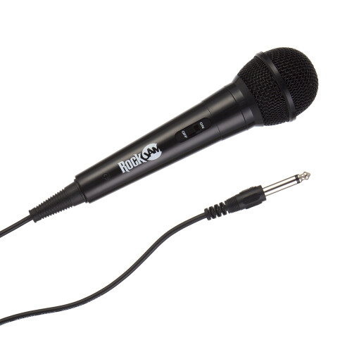 RockJam Wired Unidirectional Dynamic Microphone with 3 Metre Cord - Black