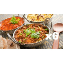 SET OF 6 STAINLESS STEEL 17CM BALTI DISHES - INDIAN SERVING DISHES - CURRY NIGHT - Fast Dispatch by Prima