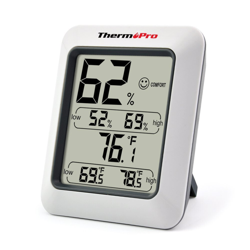 ThermoPro TP50NEW Large LCD Digital Thermo-Hygrometer, Indoor Weather Thermometer Hygrometer Gauge, Monitor Temperature and Humidity Meter for Home...