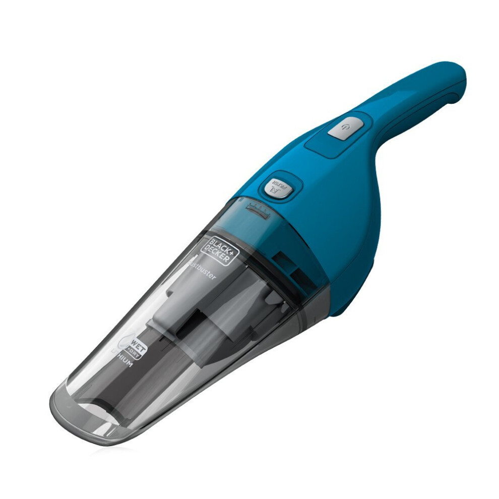 BLACK+DECKER WDB215WA-GB 7.2V Wet & Dry Cordless Dustbuster, 10.8W, 370ml Bowl, 8min Run Time, Wall-Mount Charger