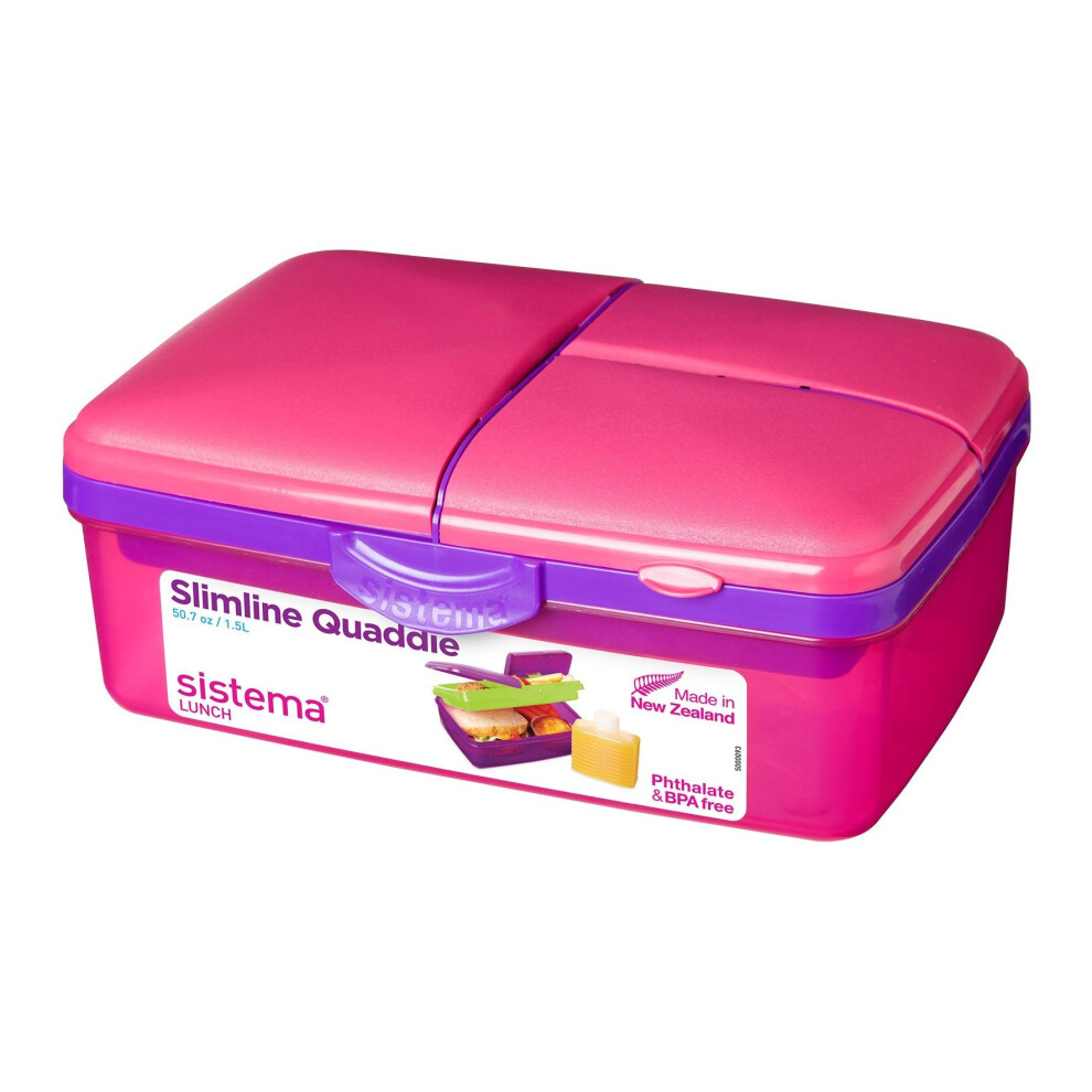 Sistema Lunch Slimline Quaddie, 1.5 L - Pink/Purple