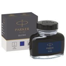 Parker Fountain Pen Liquid Bottled Quink Ink, 57 ml, in a Box - Blue