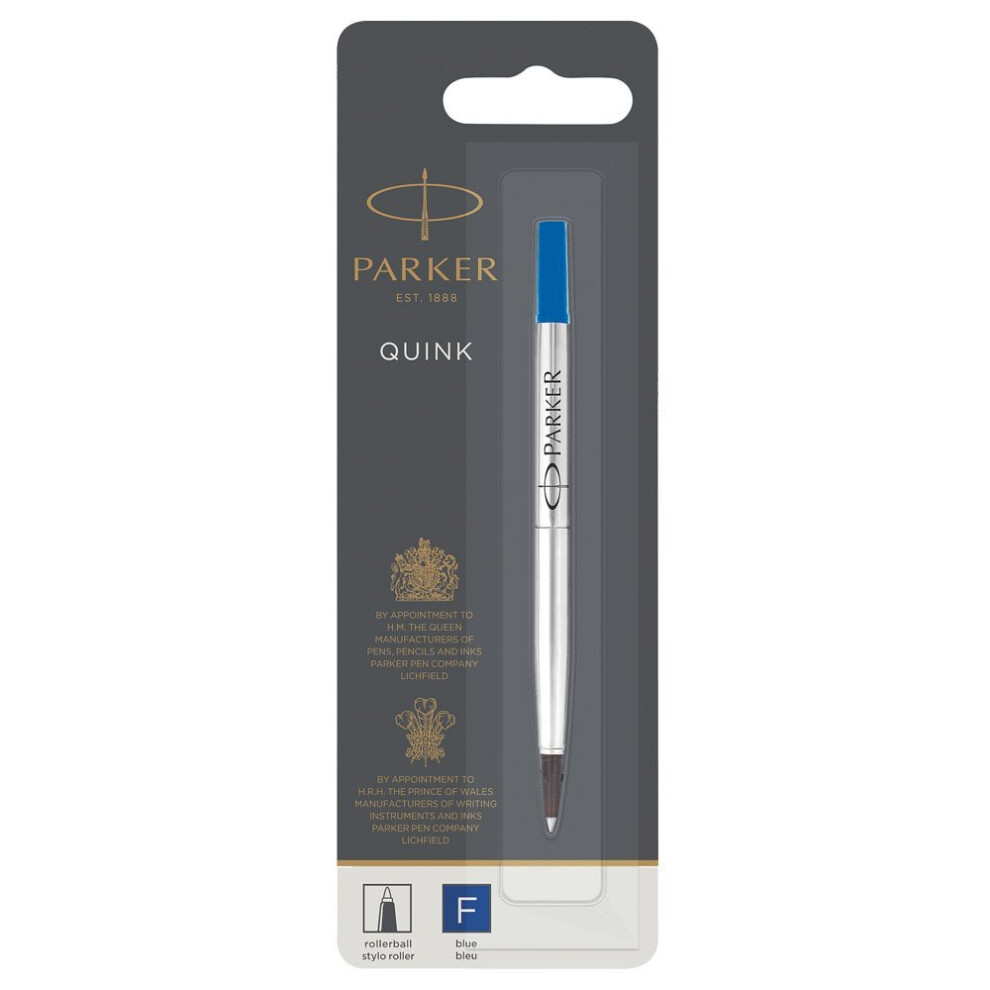 Parker Rollerball Pen Refill Fine Nib, Blue