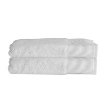 Allure Bath Fashions Absorbent Towel Bath Towels 60% Bamboo & 40% Cotton Marlborough Collection 2 x Quick Dry Bath Towels Set 70 x 125cm 550gsm in...