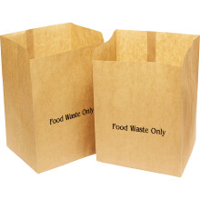 Alina 10L Compostable Brown Paper Bin Bags – 50 Pack Biodegradable Kitchen Caddy Liners with Composting Guide (EN13432, Din Certco Seedling)