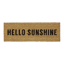 Relaxdays Narrow Coir Doormat "Hello Sunshine" Floor Mat made of PVC Rubber & Coir, Suitable for Balcony Patio Hallway, Welcome Mat for Indoors and...