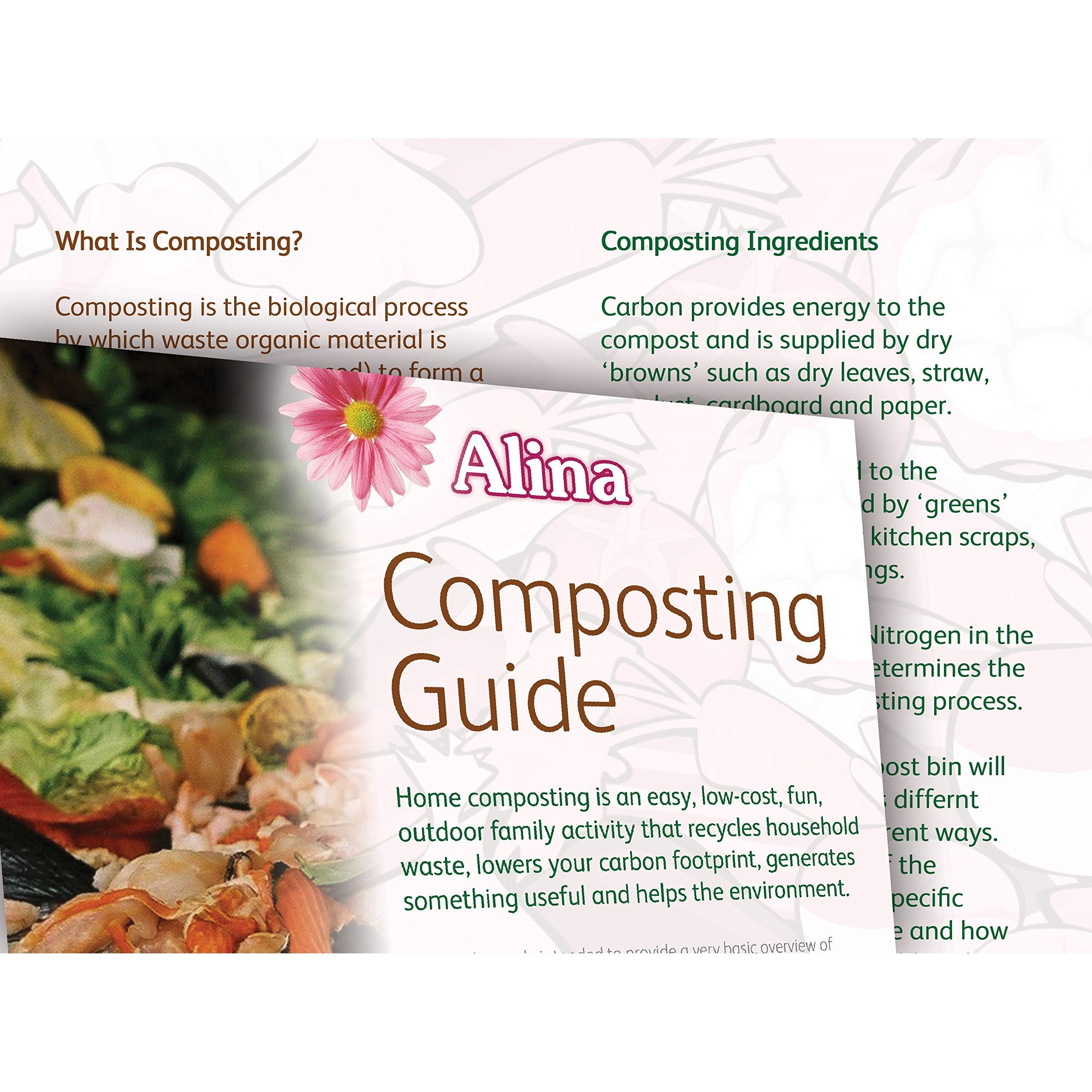 50 x Alina 6L to 8L Compostable Paper Caddy Bin Bag / Food Waste Bin