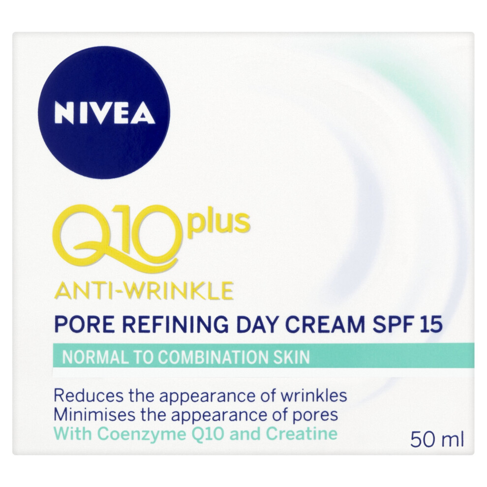 Nivea Q10 Plus Anti-Wrinkle Pore Refining Day Cream SPF 15, 50 ml